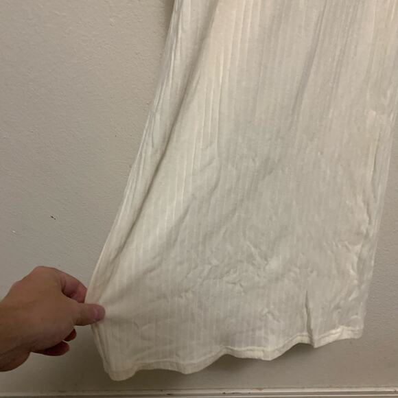 Shein Split Thigh Tie Backless Rib Knit Dress Womens Size S - Picture 5 of 9